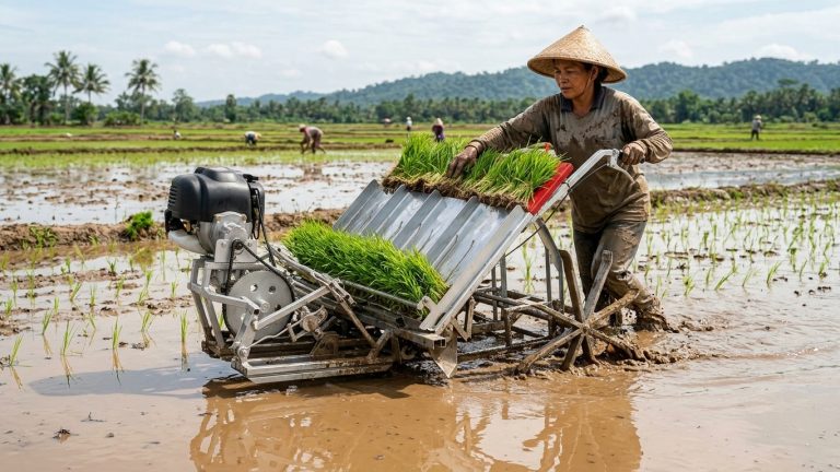 Cara Menghemat Tenaga Saat Menanam Padi agar Lebih Efisien
